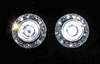 11mm Empty Rondelle with Rivoli Button Earrings